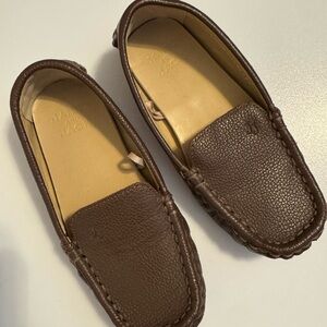 Brown Leather Boys Loafers